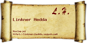 Linkner Hedda névjegykártya